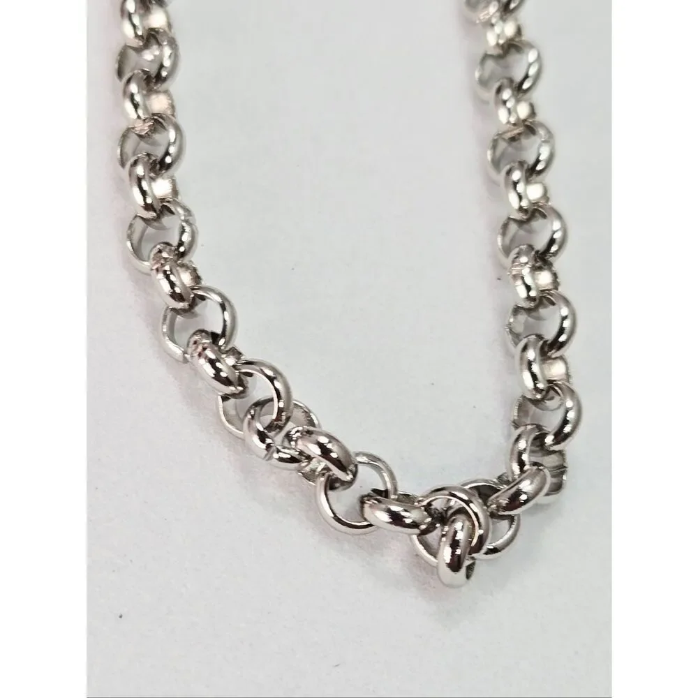 Belcher Rolo Chain Bracelet 5mm Silver Titanium Steel 8